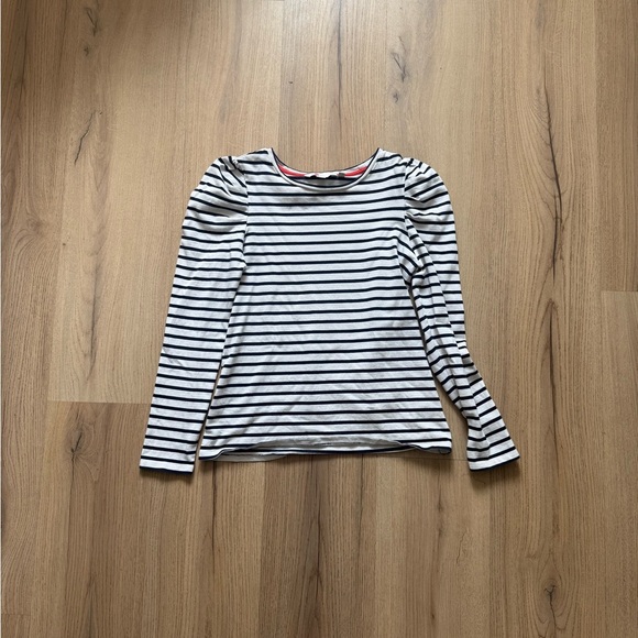 Boden Tops - Boden Striped Long Puff-Sleeve Top